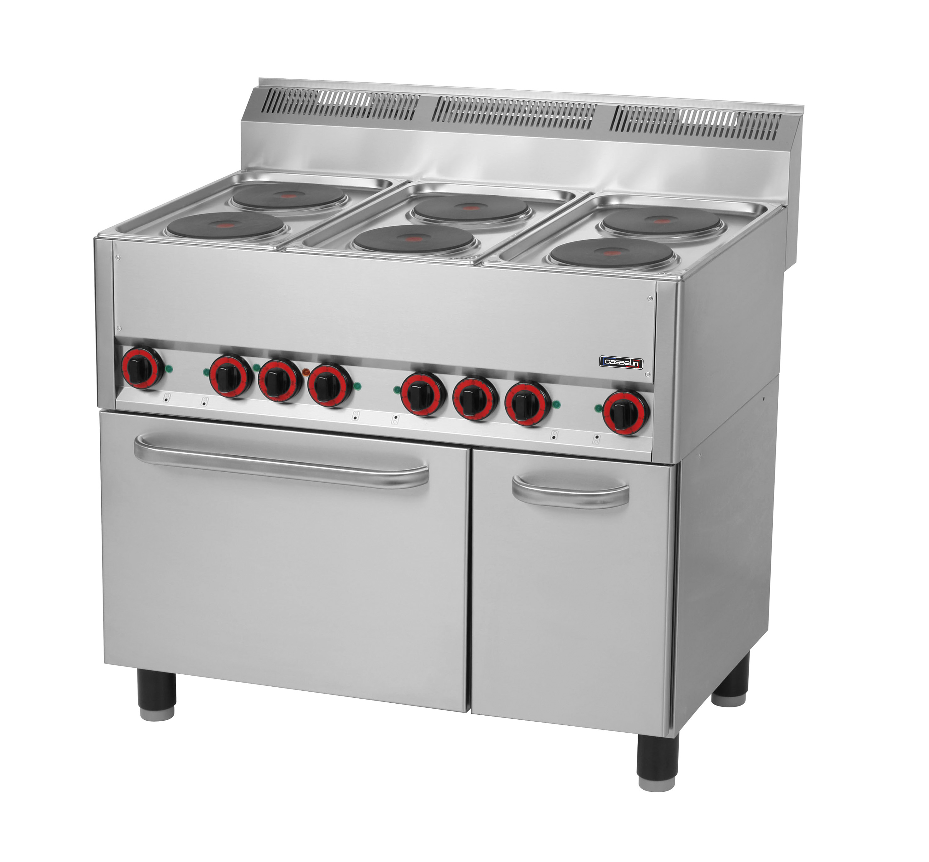 Fourneau électrique 6 feux avec four électrique ventilé GN 1/1 99