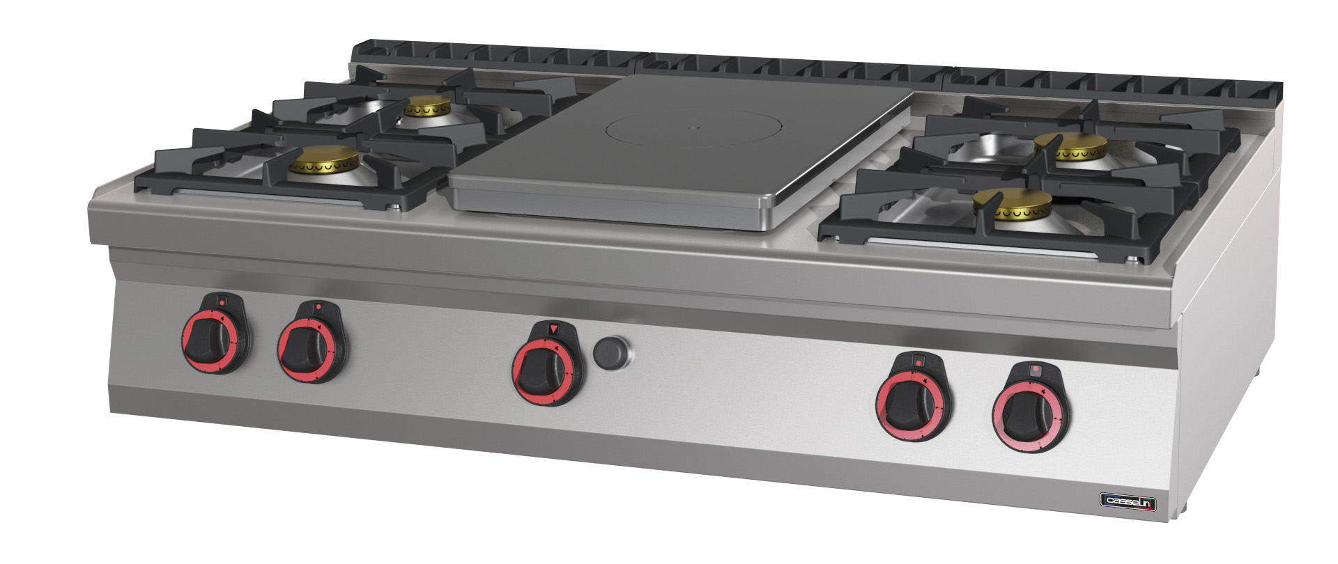 Fourneau gaz à poser 4 feux + 1 plaque coup de feu 120