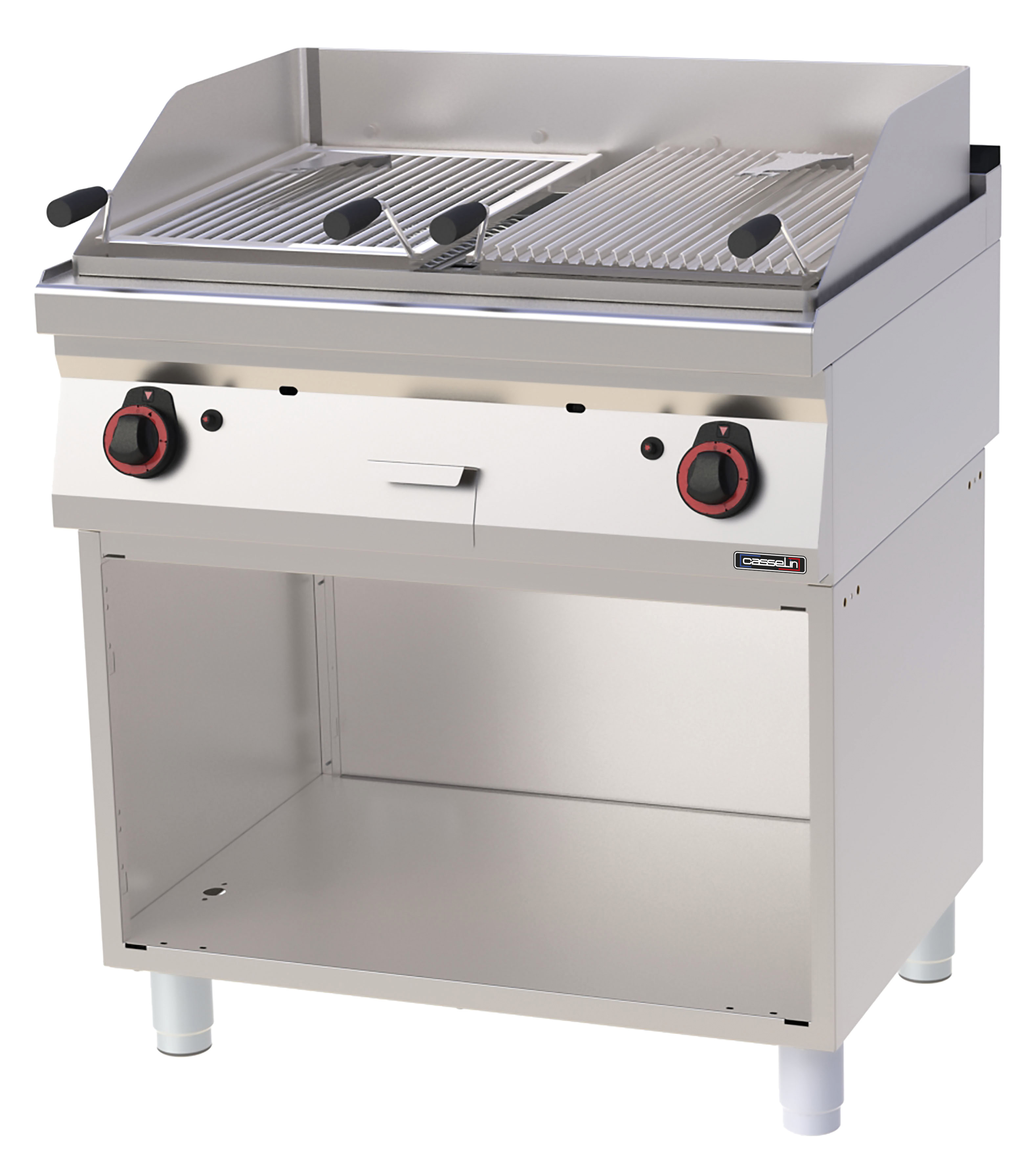 Grill pierre de lave double avec soubassement 80