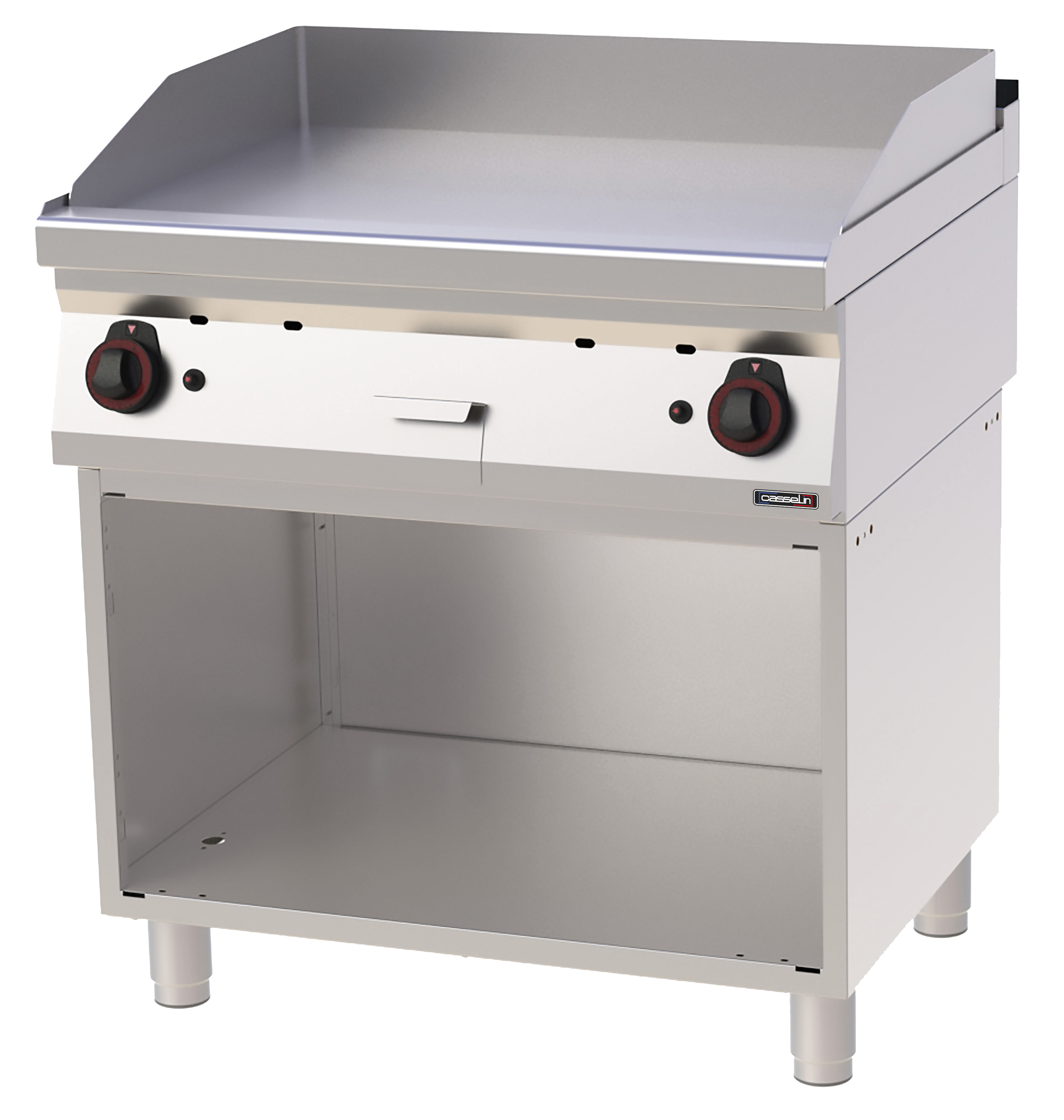 Plaque à snacker Chrome Lisse avec soubassement Gaz 80