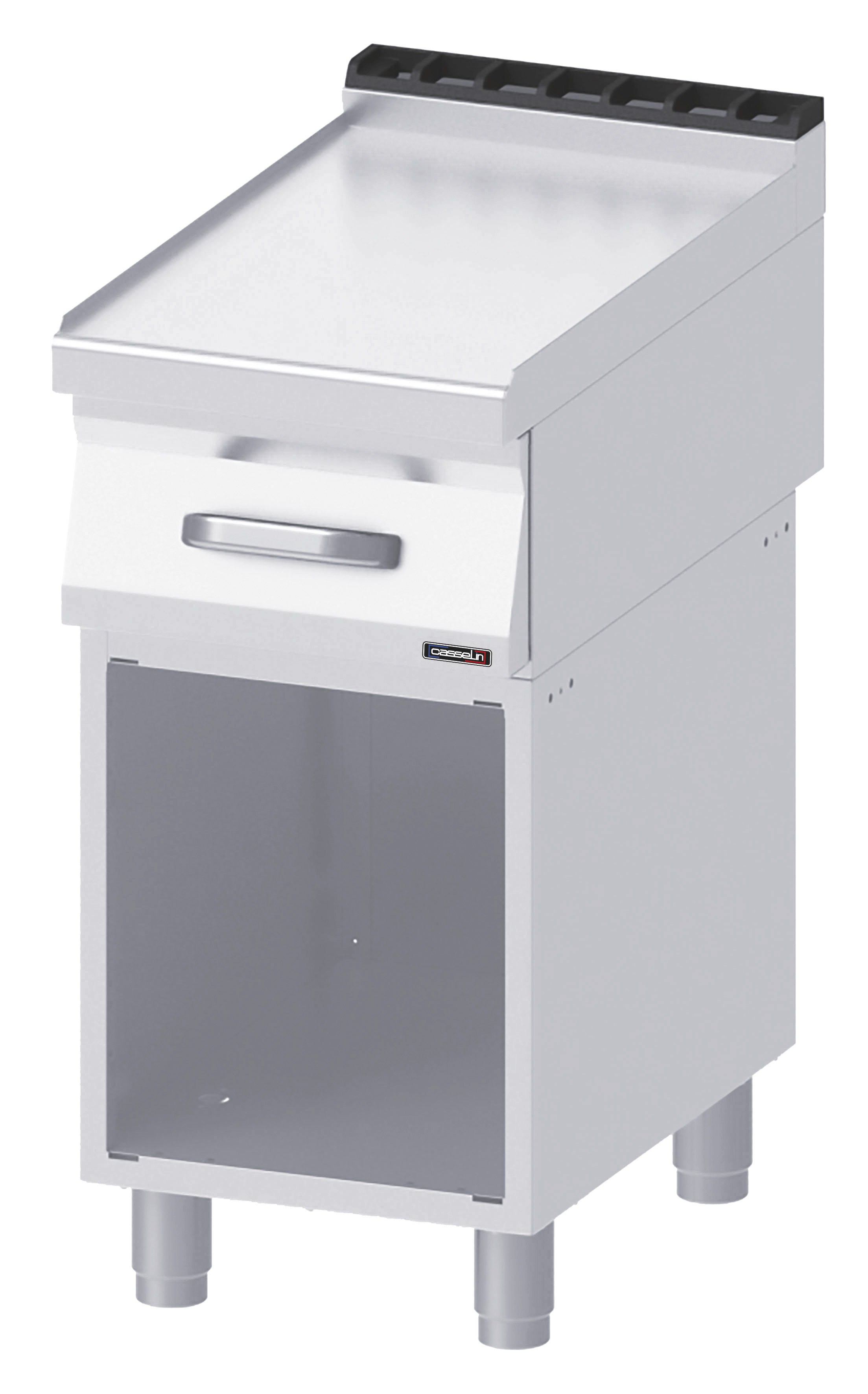 Plan de travail neutre 1 tiroir 40 avec soubassement