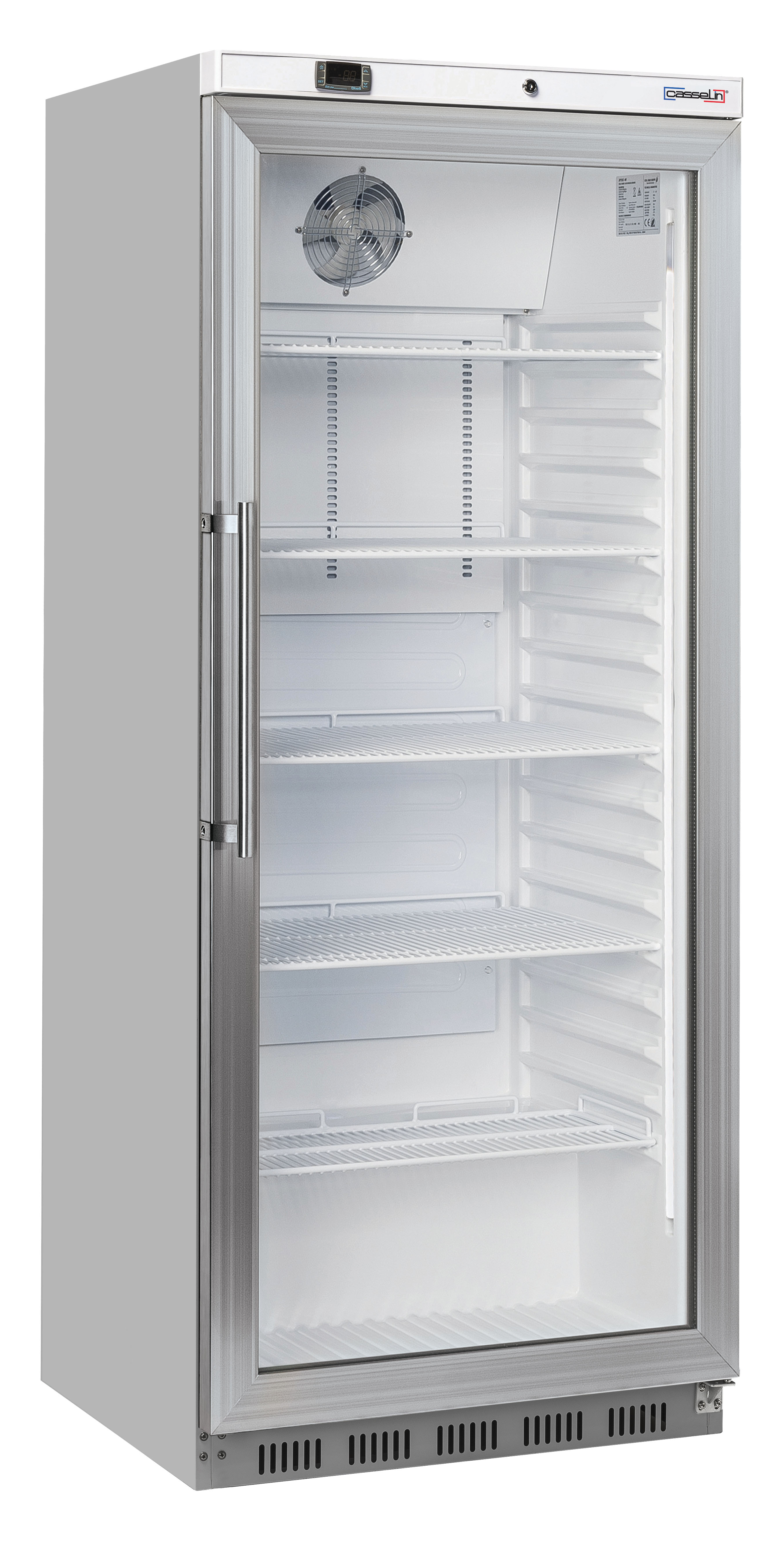 Armoire positive vitrée 600 L Inox