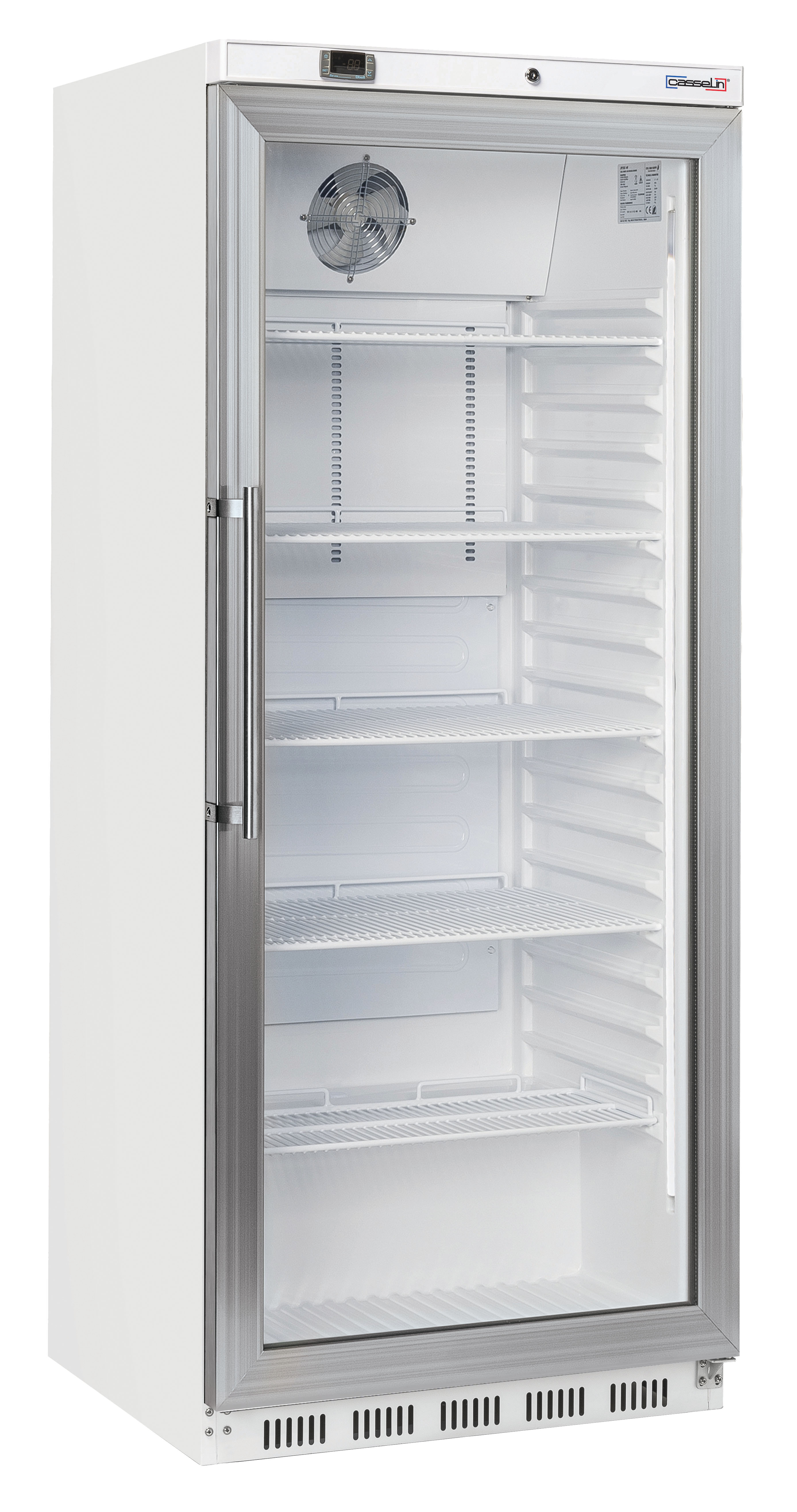 Armoire positive vitrée 600 L Blanche