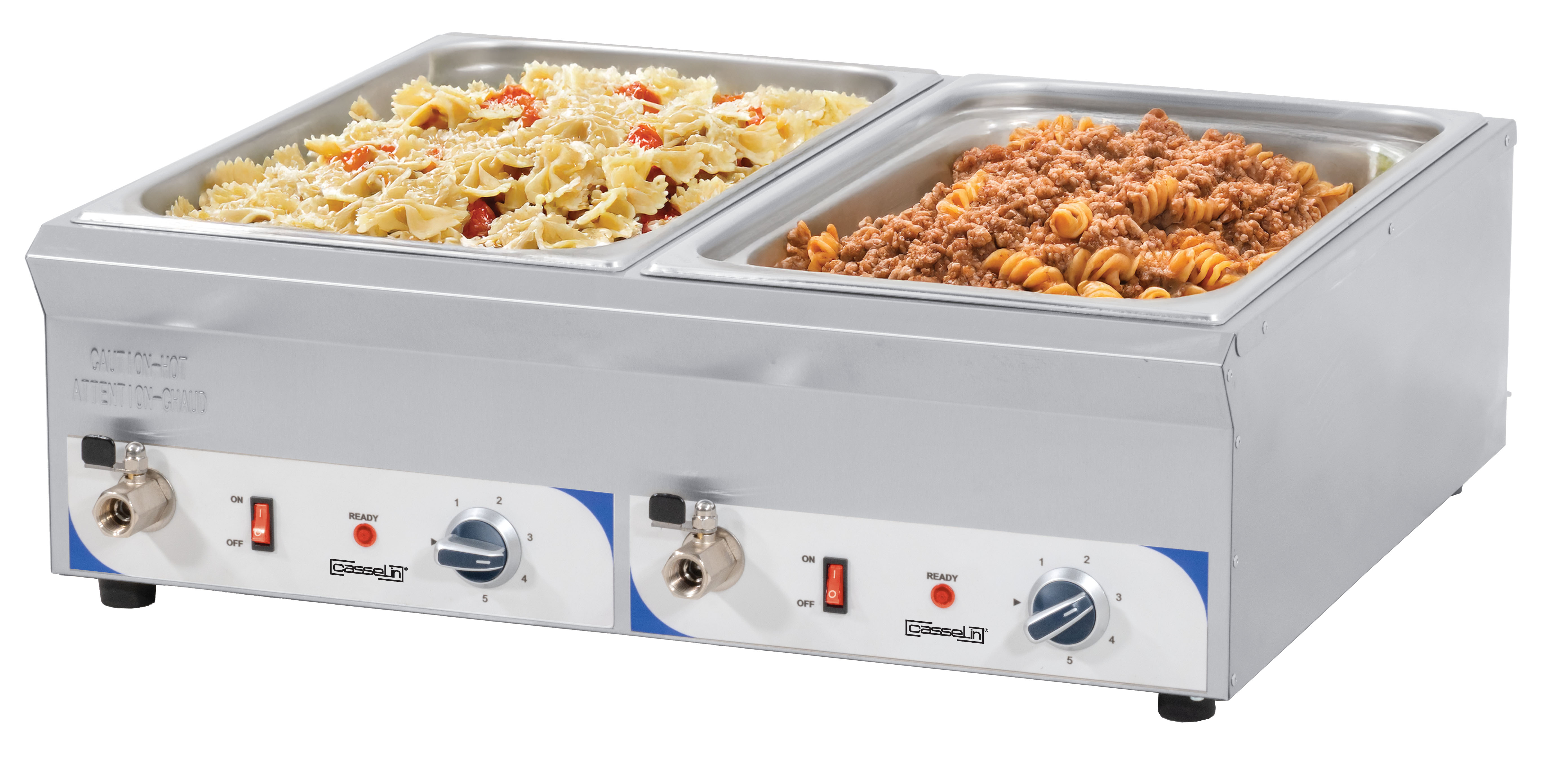 Double bain-marie avec robinet de vidange GN 1/1 - 100 mm