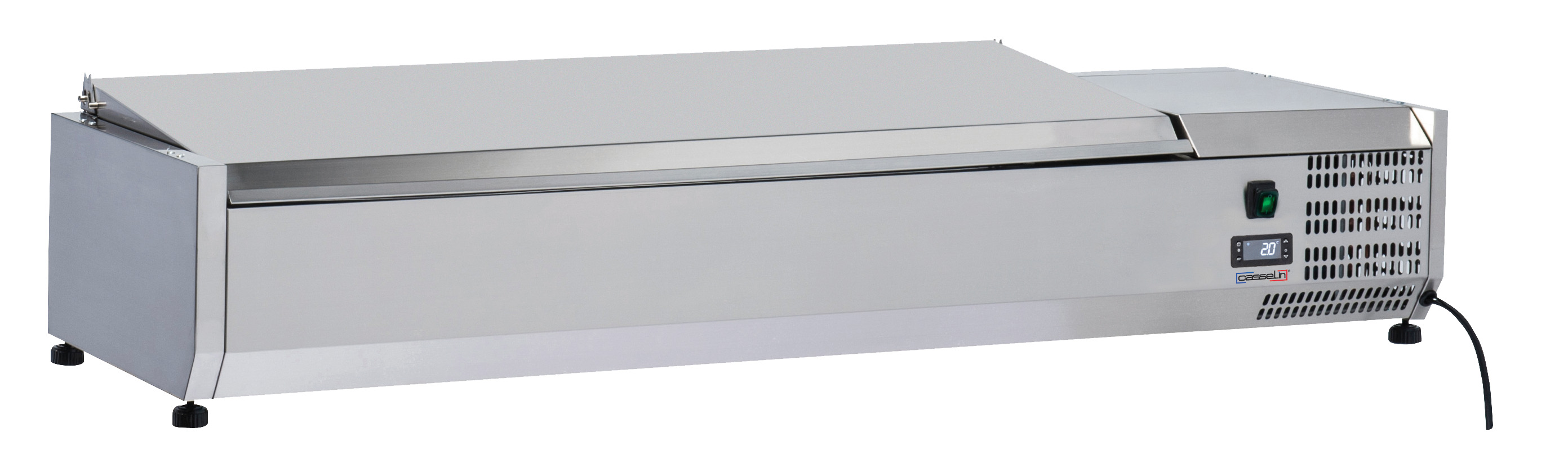 Saladette à poser 6 x GN 1/3 avec couvercle