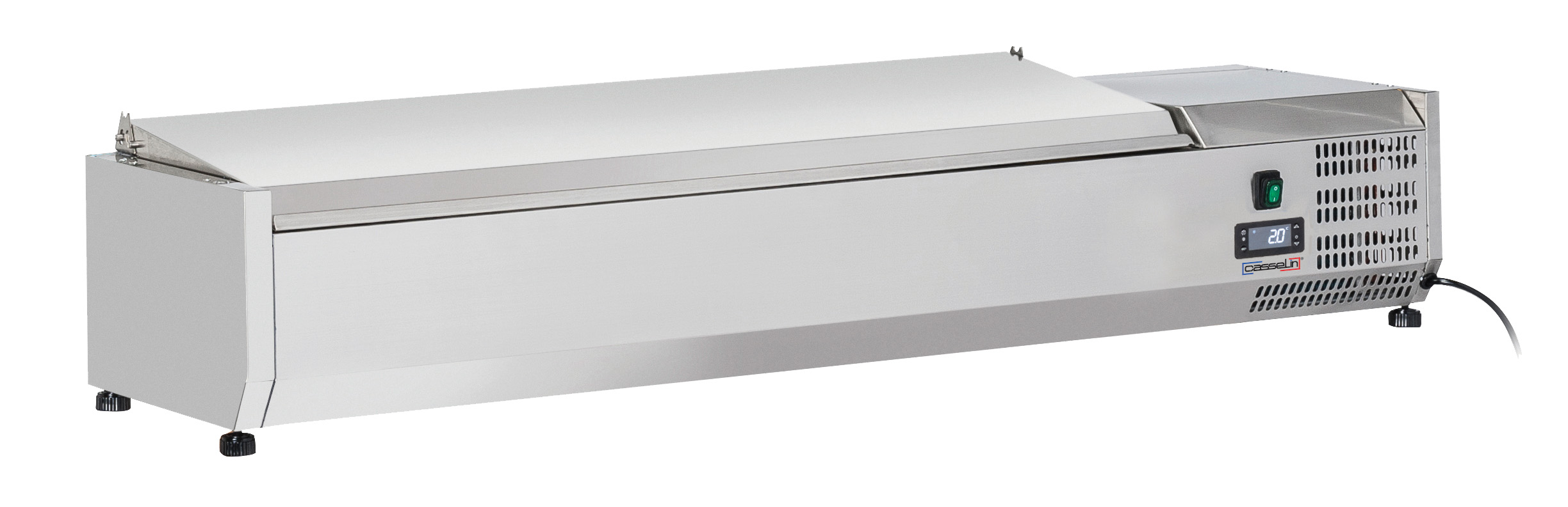 Saladette à poser 6 x GN 1/4 avec couvercle