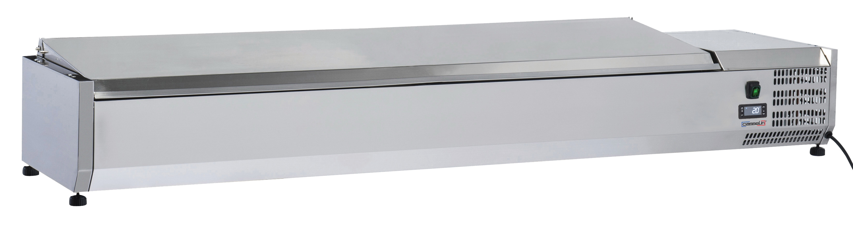 Saladette à poser 8 x GN 1/3 avec couvercle