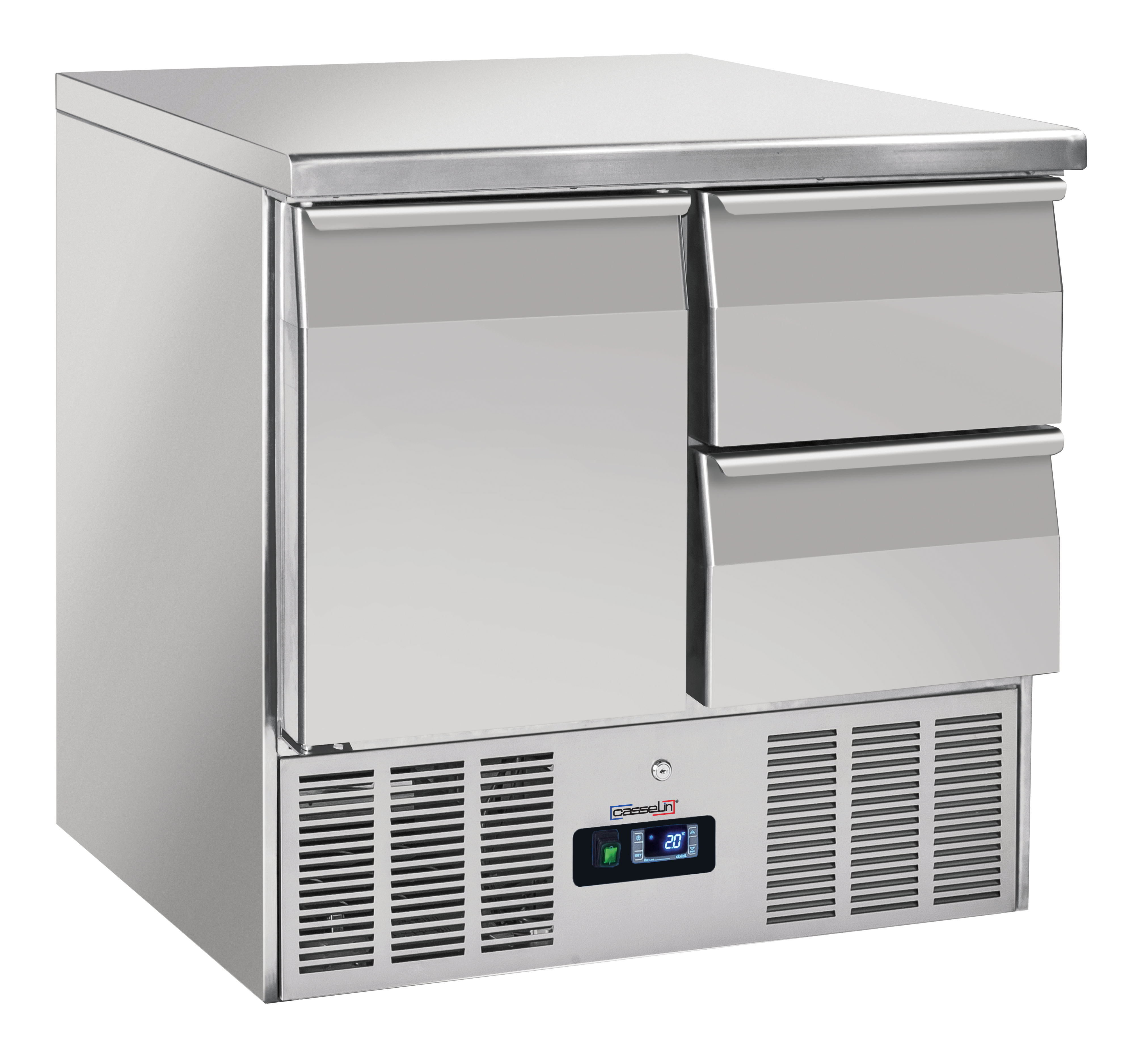 Saladette 2 tiroirs 1 porte GN 1/1