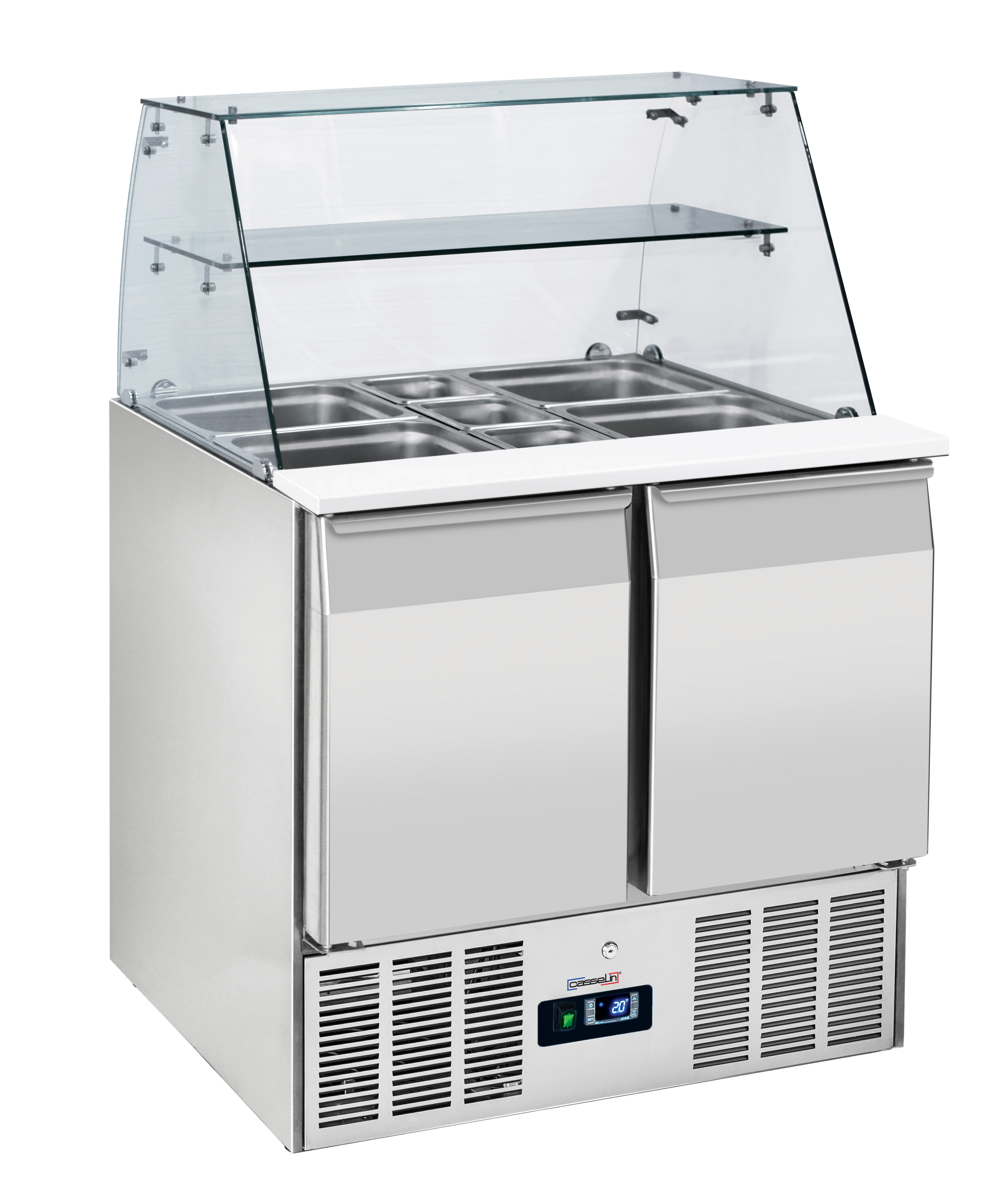 Saladette vitrine 2 portes GN 1/1