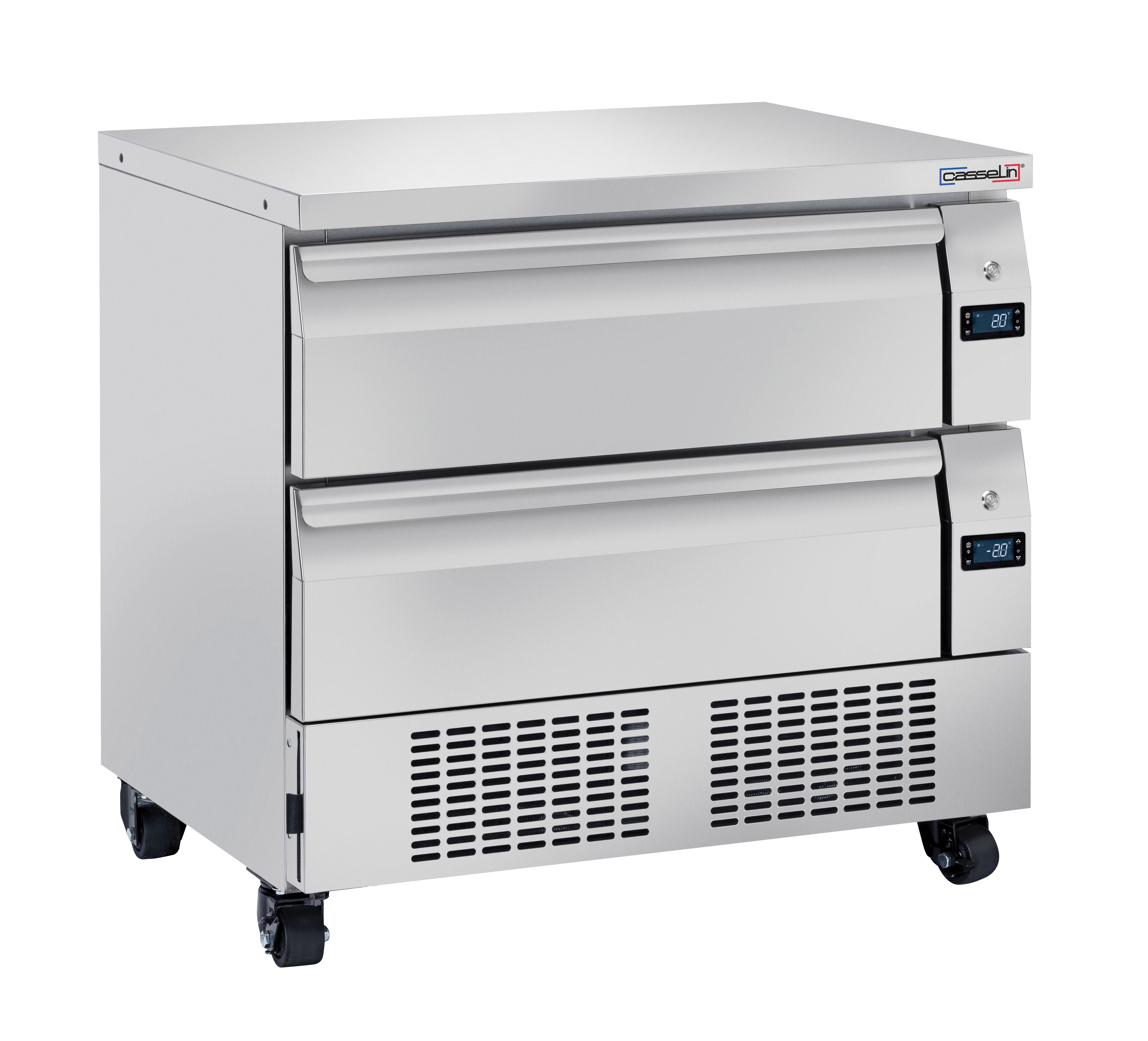 Soubassement réfrigéré 2 tiroirs mixte positif-négatif 4 x GN 1/1