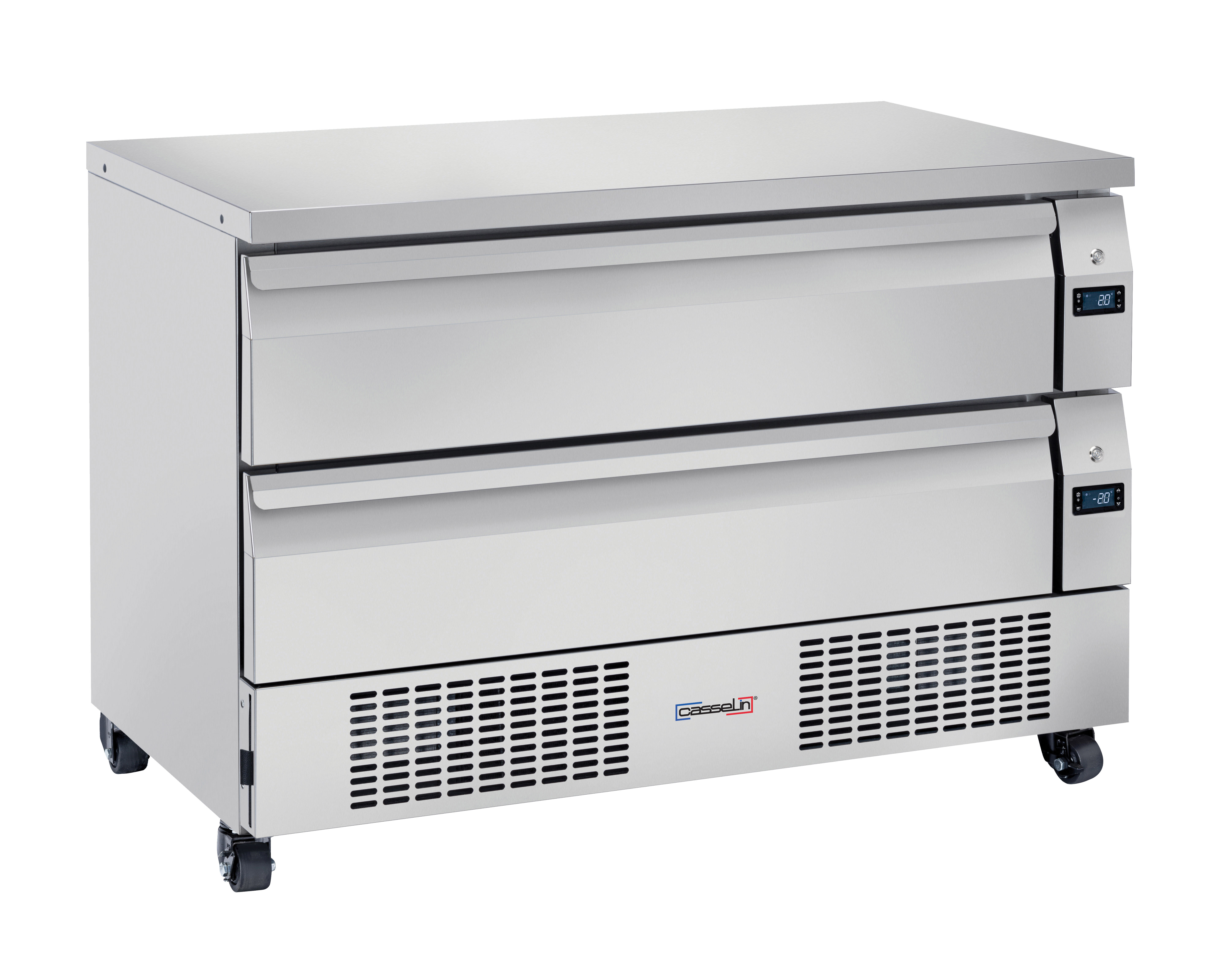 Soubassement réfrigéré 2 tiroirs mixte positif-négatif 6 x GN 1/1