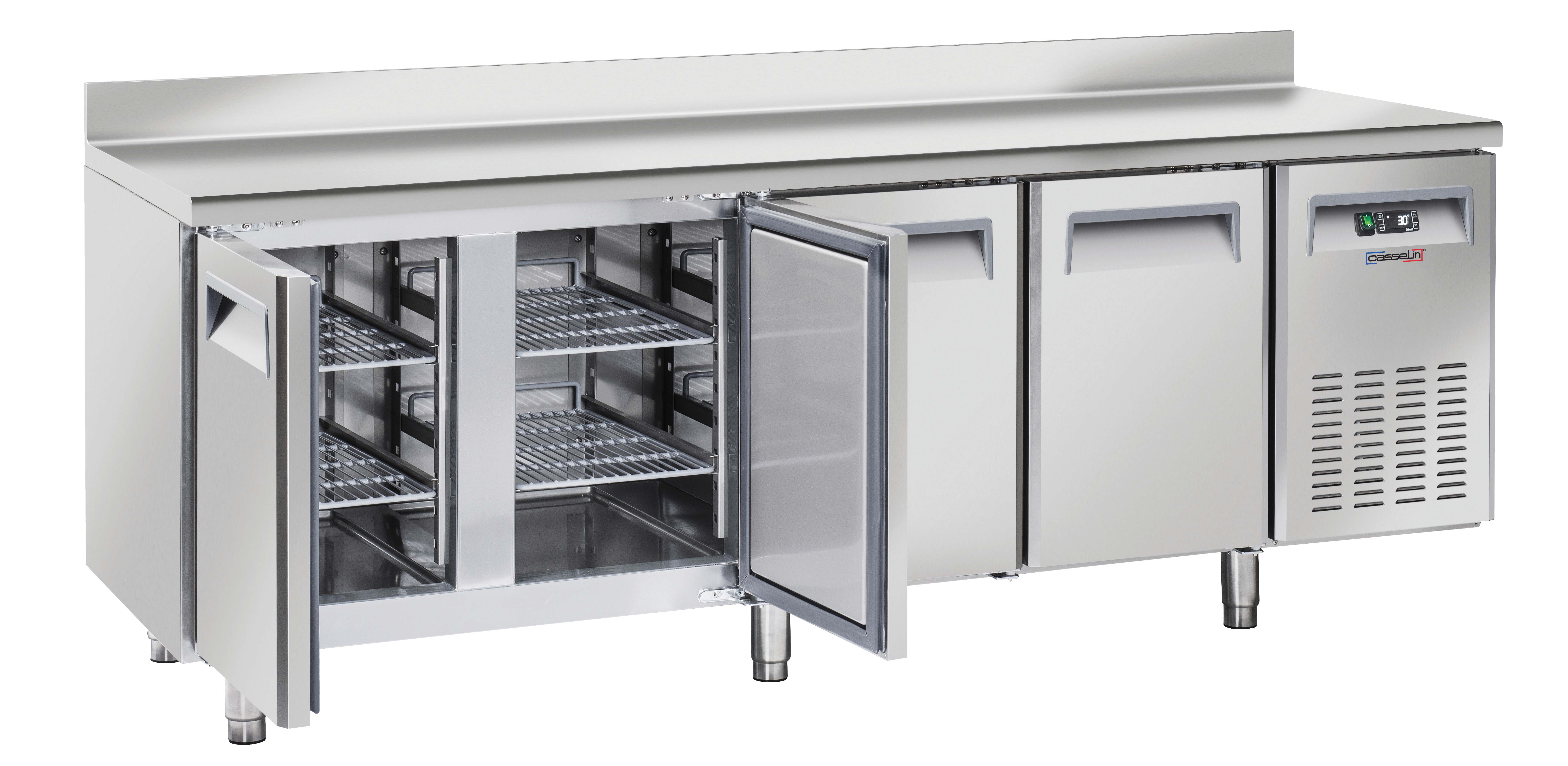 Table réfrigérée négative avec dosseret 4 portes