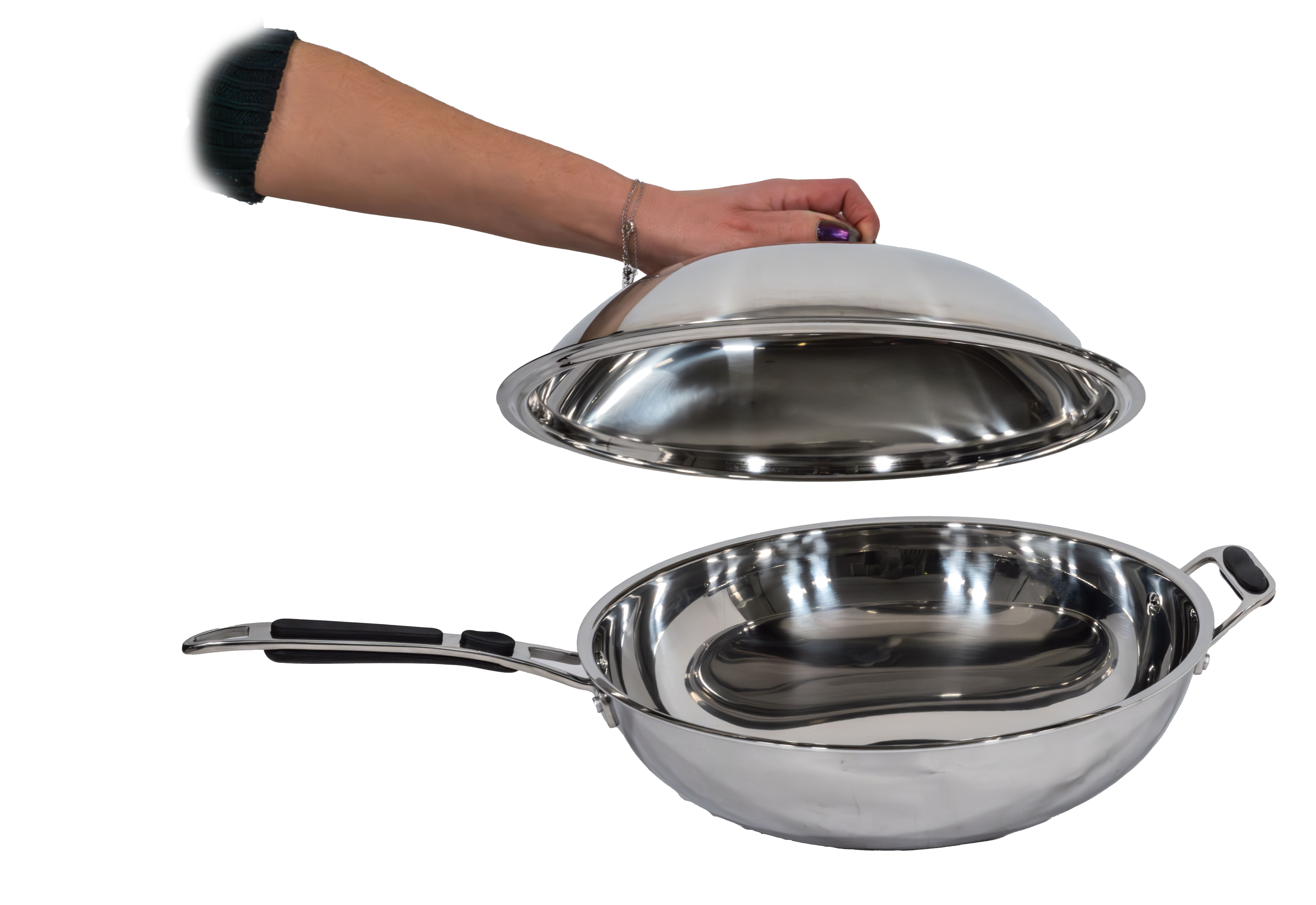 Wok avec couvercle 36cm